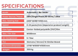Automatic L Bar Sealer
