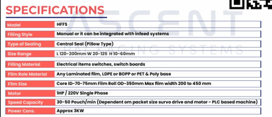 Automatic Horizontal Form Fill Seal Machine