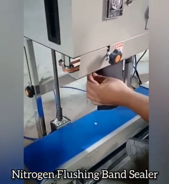 Nitrogen Flush Band Sealer Machine